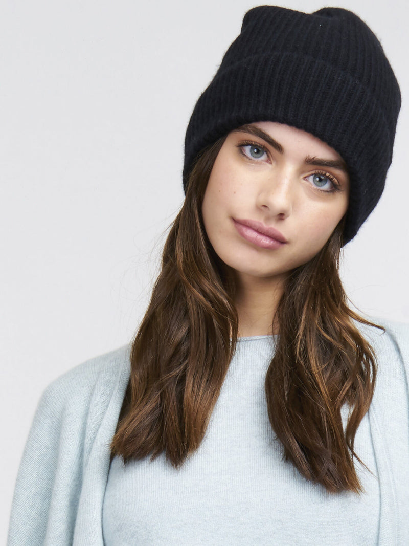 Repeat Ribbed Hat in Organic Cashmere 