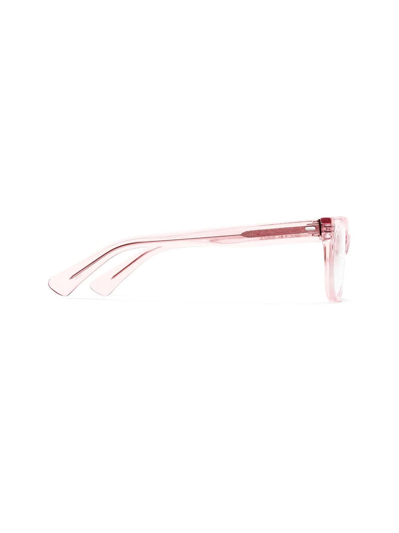 Caddis Eyewear Reading Glasses Polished Clear Pink