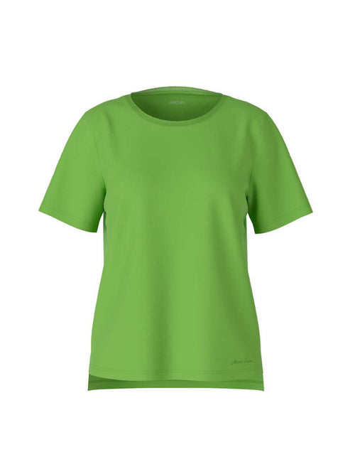 Marc Cain Cotton T-shirt with Silk Edging Granny Smith