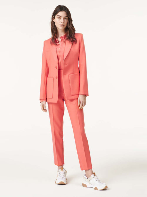 Dorothee Schumacher Refreshing Ambition Tailored Cigarette Pants Coral Pink