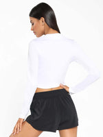 Koral Luca Marlow Long Sleeve Crop Top White