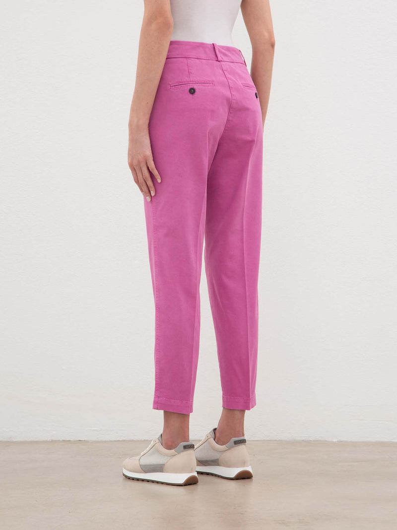 Peserico Dye Stretch Cotton Pant Orchid Pink