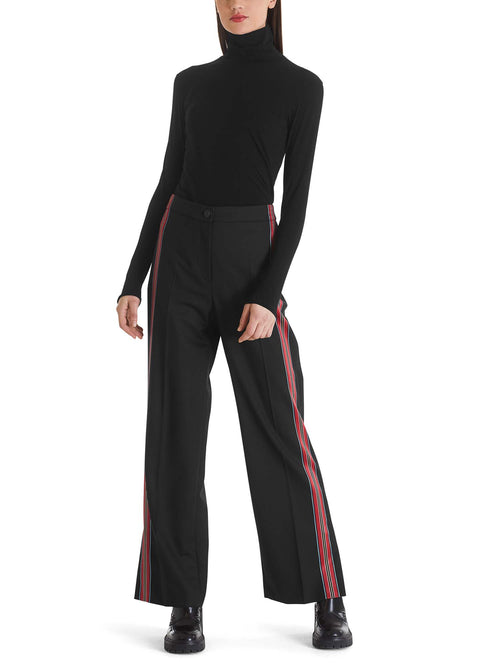 Marc Cain Collections Loose Pants In A Wool Blend Black