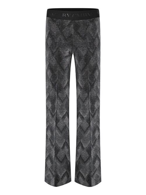 Cambio Printed Diamond Knit Flare Black/Grey