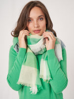 Repeat Wool/Organic Cashmere Woven Scarf Basil