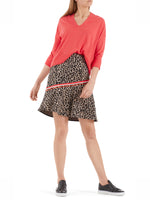 Marc Cain Jacquard Knit Skirt with Leopard Design