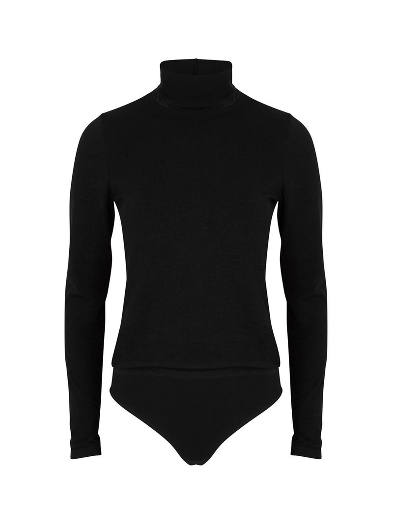 Black Thong Bodysuit by Wolford on Sale