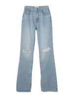 Derek Lam Frankie High Rise Straight Jeans Distressed Bowery