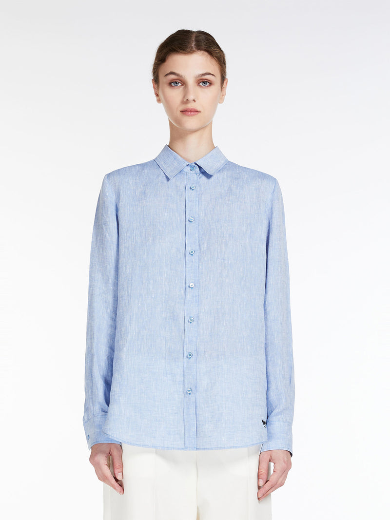 Max Mara Weekend Werner Collared Button Down Shirt Light Blue
