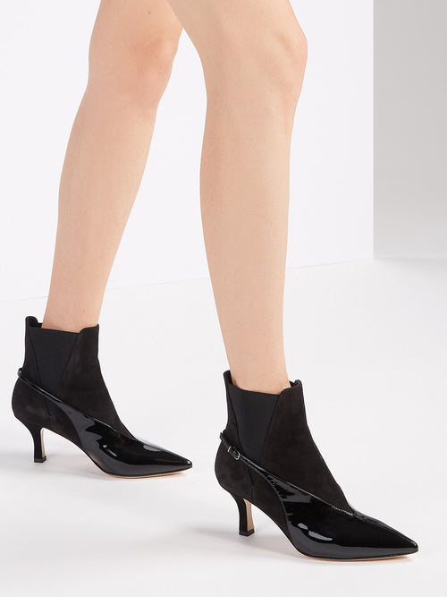 Casadei Pat Chelsea Boots with Mid Height Heel