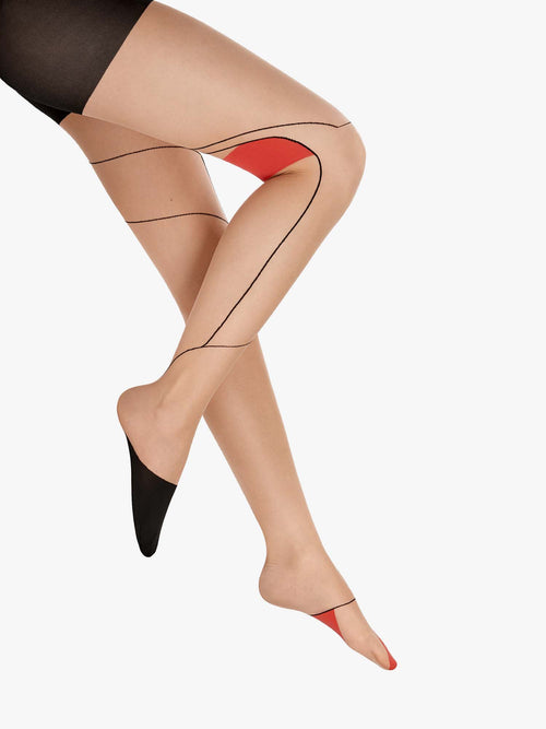 Wolford Red Dart Tights Black/Graphic