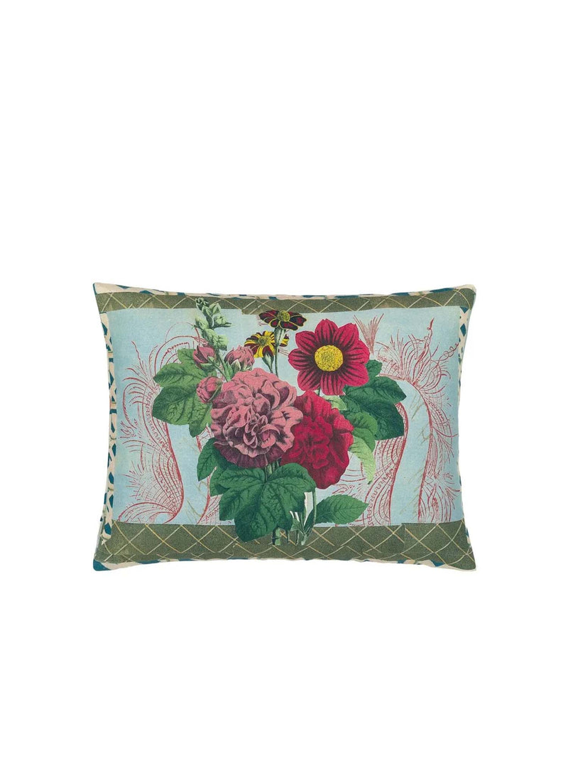 John Derian Swan Floral Sepia Pillow 