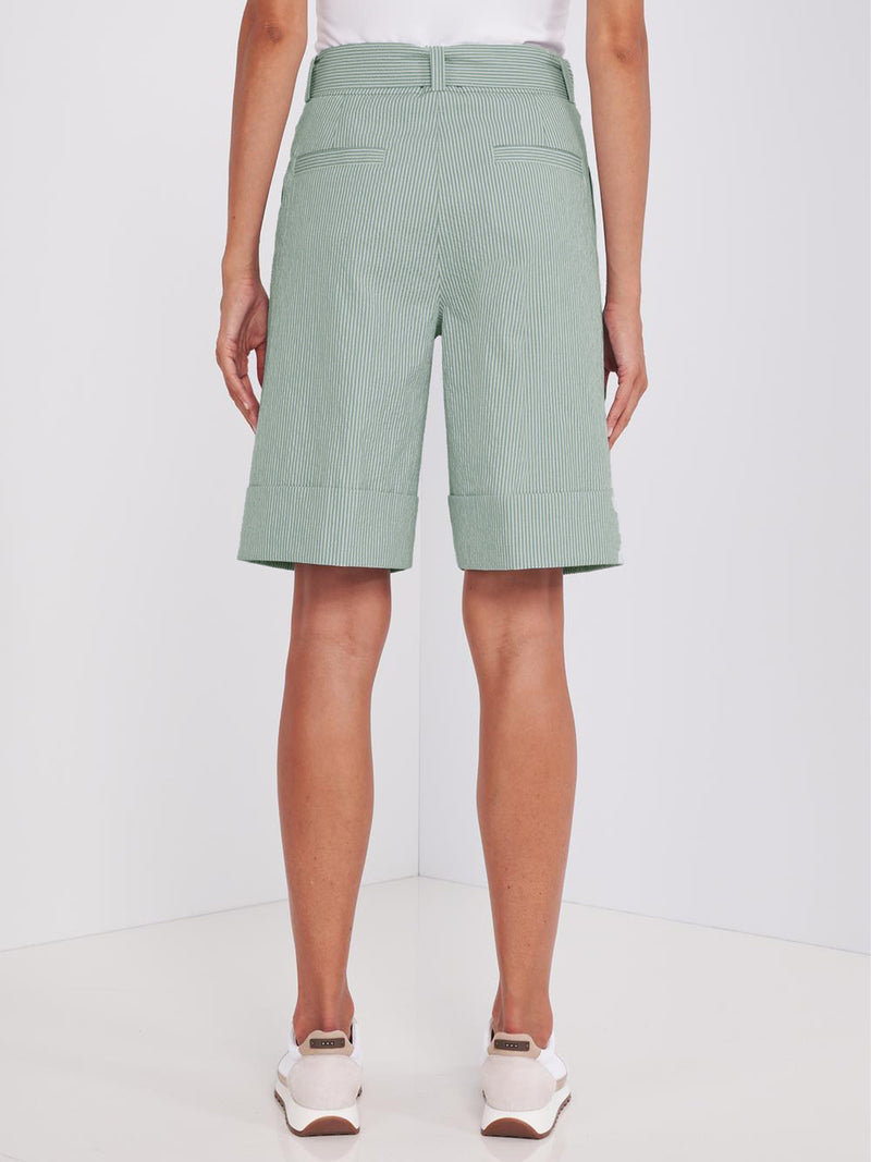 Peserico Pleated Shorts in Cotton Stretch