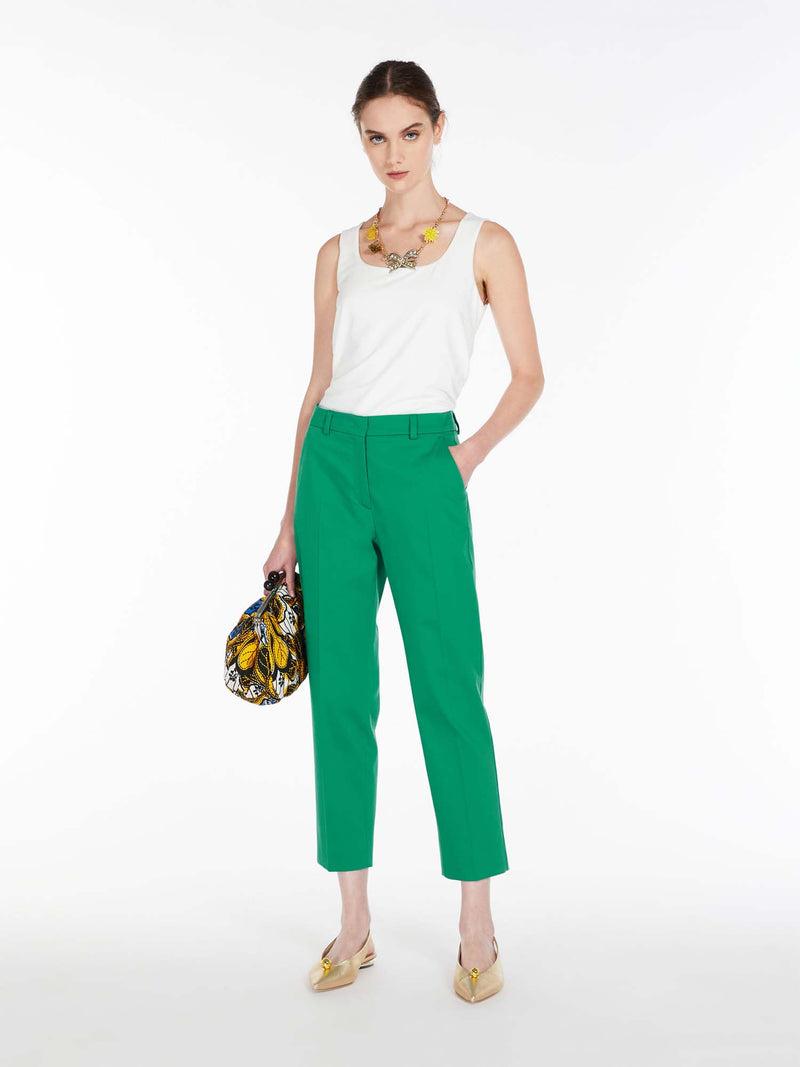 Max Mara Weekend Gineceo Cropped Trouser Green