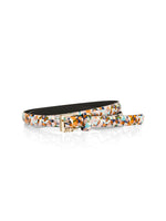 Marc Cain Narrow Belt with Colourful Print Chestnut Brown