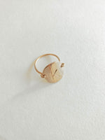 Accents Initial Identity Ring Gold