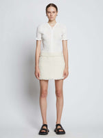 Proenza Schouler Tweed Mini Skirt Off White